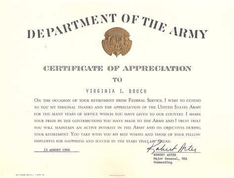Army Library Retirement Certificate Wmlrose Flickr