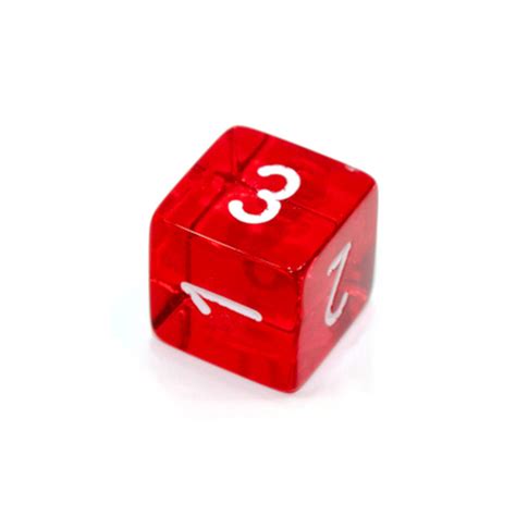 Translucent Numeral Dice Red D6 Dice Game Depot