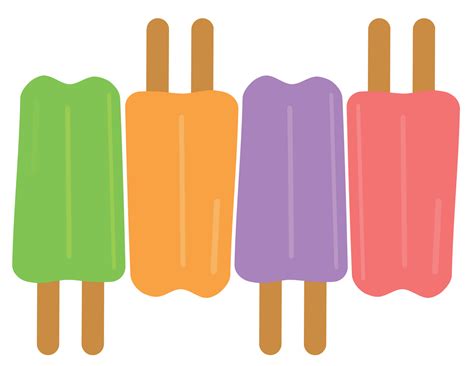 Kid Eating Popsicle Clipart