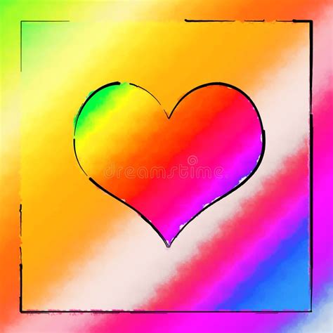 Glitter Rainbow Heart Stock Vector Illustration Of Green 90585757