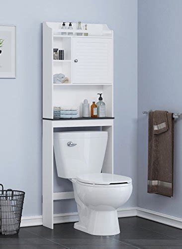 Won't fit over your toilet if you have the plumbing lines coming in from the back wall because the lower support is in the way. Spirich Home Bathroom Shelf Over The Toilet, Bathroom ...