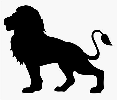 Lion Silhouette Isolated Animal Head Graphic Lion Silhouette