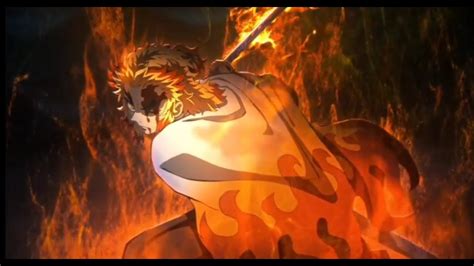 Fire Breathing Ninth Form Rengoku 4k Rengoku Vs Akaza Demon