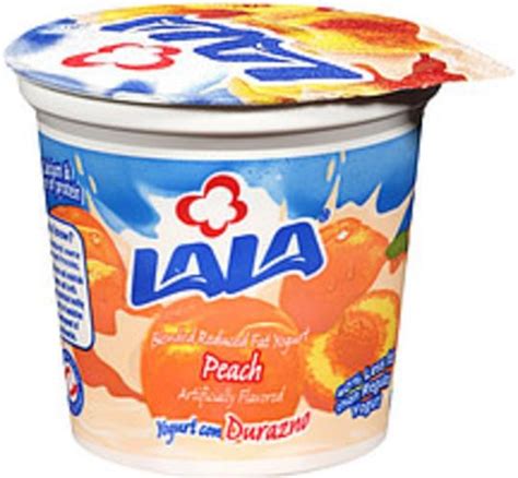 Lala Peach Blended Reduced Fat Yogurt 6 Oz Nutrition Information Innit