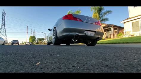Isr G35 Coupe Single Exit Exhaust Rev Clip Youtube