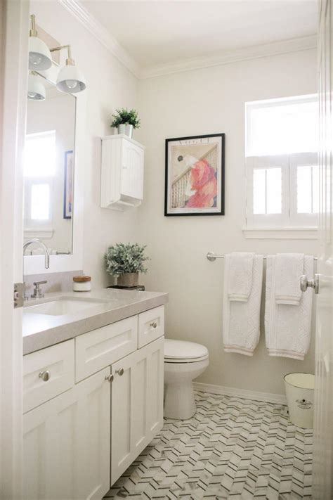 Luckily, there are some simple renovation tips that help. Small Bathroom With Gray Countertop | HGTV