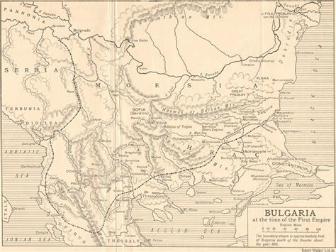 Map Of Bulgaria During The First Empire