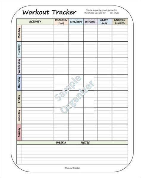 10 Exercise Schedule Templates Docs Pdf