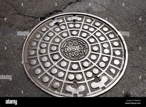 Con Edison Gas And Electric Company Manhole Cover In A New York City