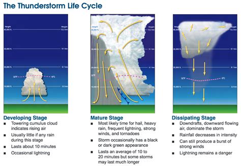 The Life Cycle Of Thunderstorms Weather And Emergency Preparedness