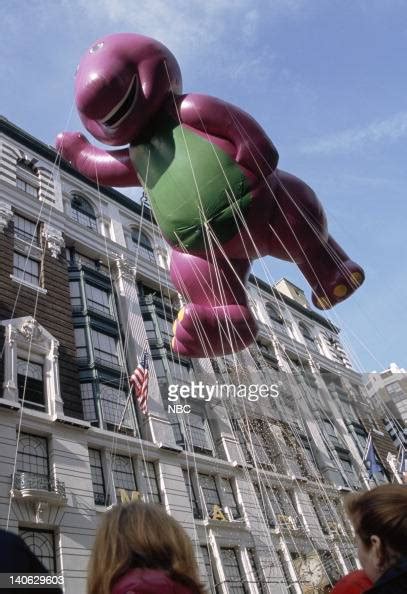 The Barney Balloon During The 2001 Macys Thanksgiving Day Parade