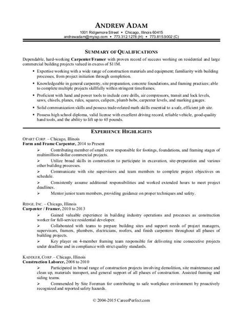 Your crash course in writing the resume you need to get the job, internship, volunteer opportunity, or other position of your dreams. Construction Worker Resume Sample | Monster.com