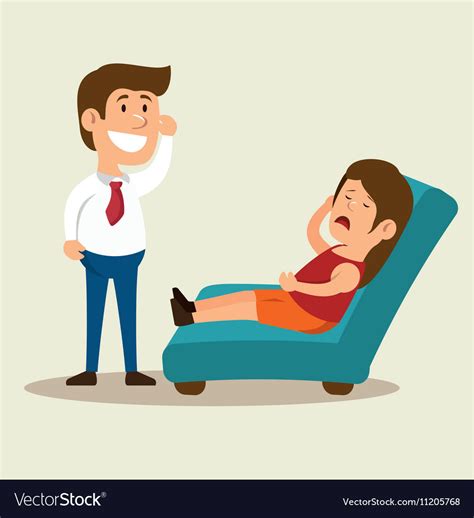 Woman Cartoon Mental Counseling Therapist Vector Image