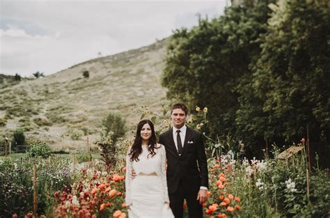This Wedding Party Wore All Black And Let The Florals Speak For