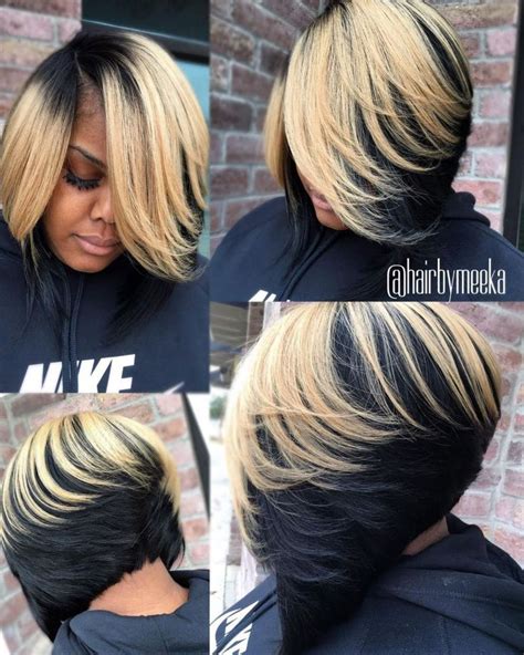 60 Showiest Bob Haircuts For Black Women Blonde Bob Hairstyles Black
