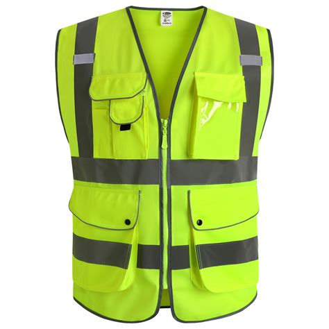 Jksafety 9 Pockets Hi Vis Reflective Safety Vest