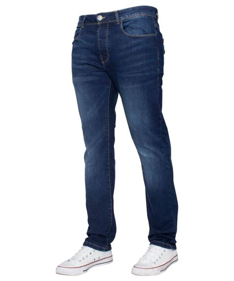 Enzo Mens Slim Stretch Denim Jeans