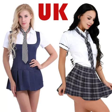 Uk Sexy Womens Naughty School Girl Uniform Outfit Fancy Dress Cosplay Costume £1899 Picclick Uk