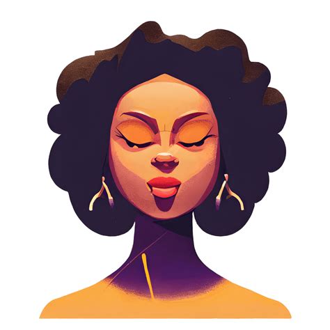 african american girl with closed eyes · creative fabrica