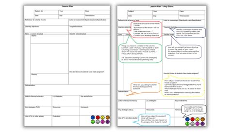 Lesson Plan Template Downloads And Advice For Uk Teachers Teachwire