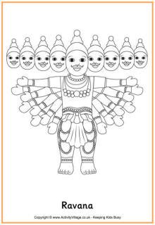 I start with a slideshow of coloring book. The Story of Diwali
