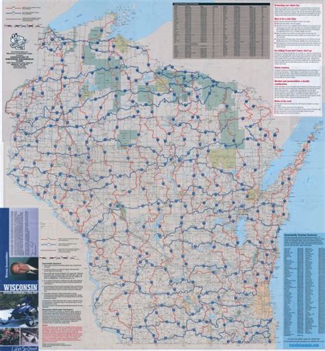 Wisconsin Official Snowmobile Trail Map Map Or Atlas Wisconsin