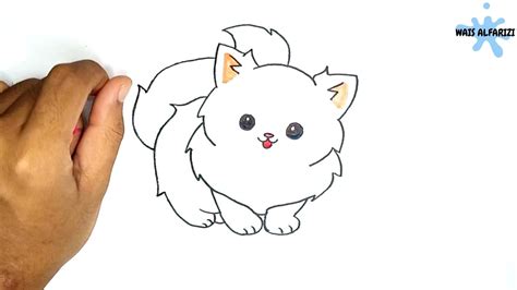 Cara Menggambar Kucing Imut How To Draw Cute Cat Youtube