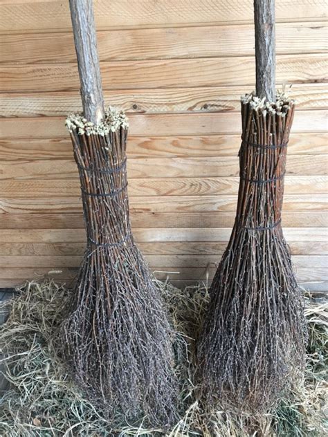 Natural Witchs Broom Halloween Broom Wiccan Besom Rustic Etsy Australia