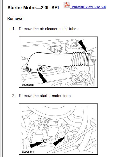 Ford Focus Starter Location Qanda Guide For 2001 2008 Models