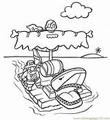 Raft Rafting Pirati Kolorowanki Piratas Coloringpages101 Kleurplaten Dibujo Littles Radeau sketch template