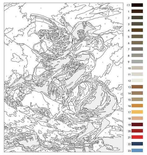 Coloring By Numbers Pages To Color Online For Free For Adults