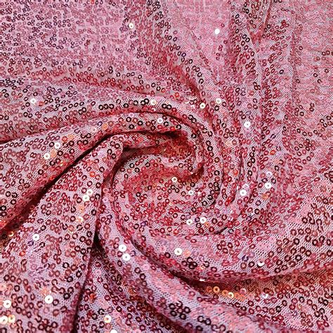2 Meter Pale Pink Sequin Fabric Sparkly Shiny Bling Decorations