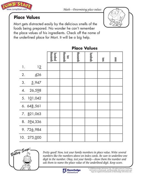 Grade 5 Math Worksheets Place Value