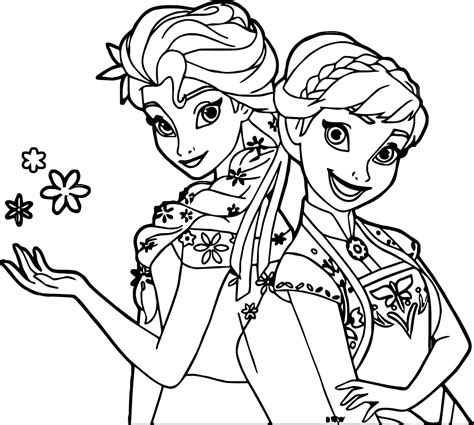 Free Anna And Elsa Coloring Pages