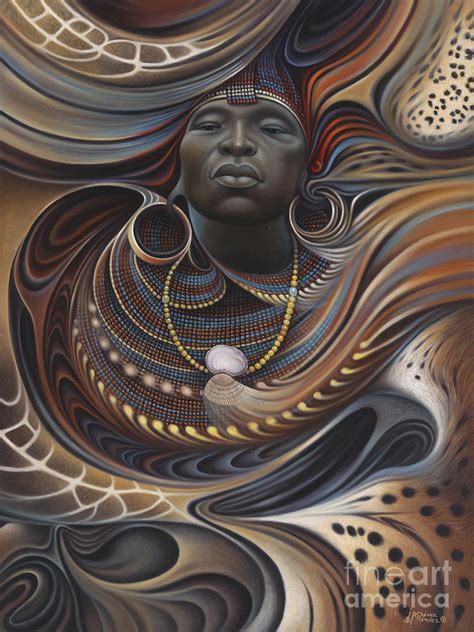 African Spirits I Painting By Ricardo Chavez Mendez