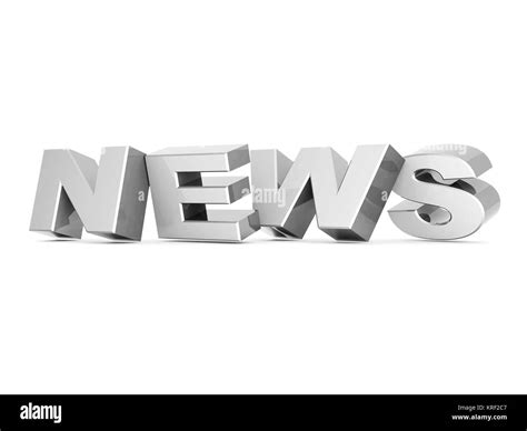 Word News On A White Background Isolated Stock Photo Alamy