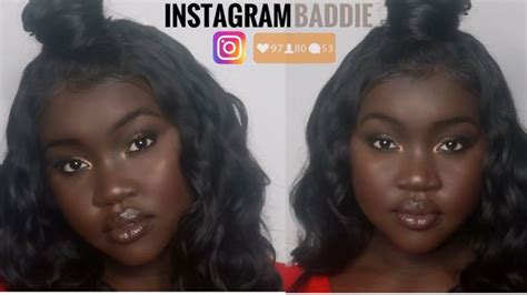 Instagram Baddie Makeup Look Dark Skin Edition Collab W Nyma Tang