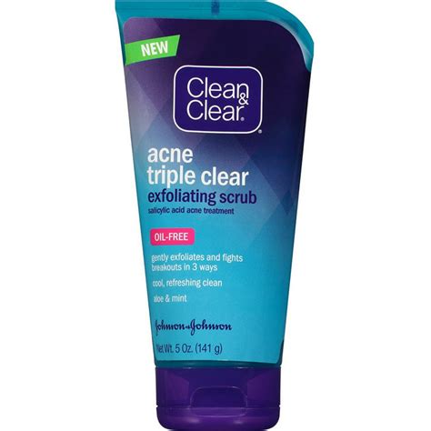 2 Pack Clean And Clear Acne Triple Clear Exfoliating Scrub Oil Free 5
