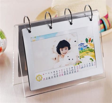 Desktop Clear Acrylic Calendar Holderplexiglass Calendar Display Stand