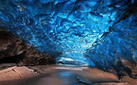 Ice Cave Nature Landscape Ice Cave Hd Wallpaper Wallpaper Flare