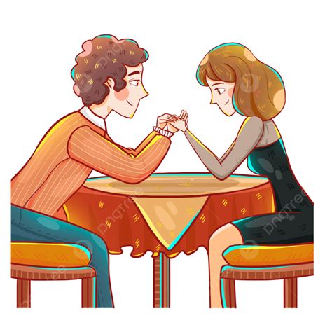 Hand Drawn Couple Png Picture Hand Drawn Cute Cartoon Male And Female