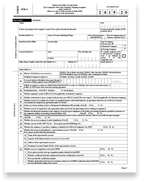 Official irs income tax forms are printable and can be downloaded for free. ITR 6 Form Filing - Income Tax Return - IndiaFilings