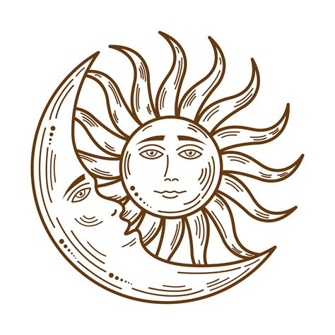 Moon And Sun 3872057 Vector Art At Vecteezy