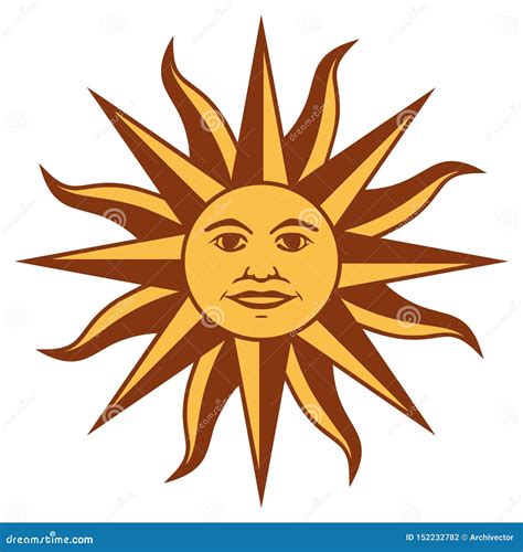 The Inca Sun God Sun Of May Inca God Inti From Argentina And Uruguay