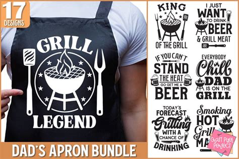 Funny Apron Svg Bundle Bbq Sayings Dad Grilling Quotes