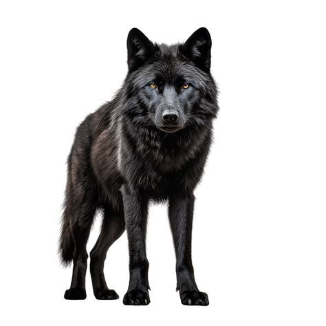Black Wolf Front View Ai Generative 29761048 Png