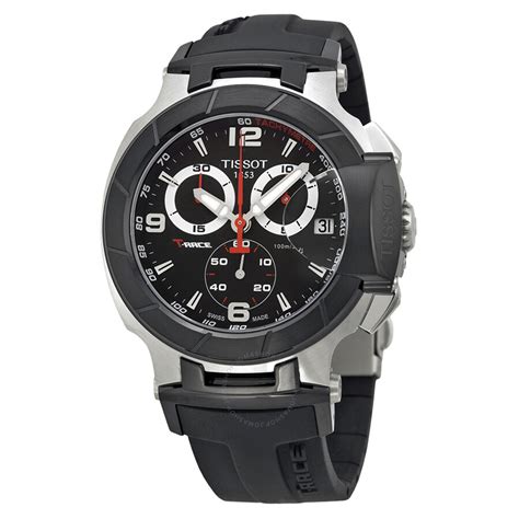 With a broader, more versatile range of high quality timepieces at an attractive price than any other swiss watch brand, tissot also expresses its commitment to making excellence accessible. Tissot T-Race Black Dial Men's Watch T048.417.27.057.00 ...
