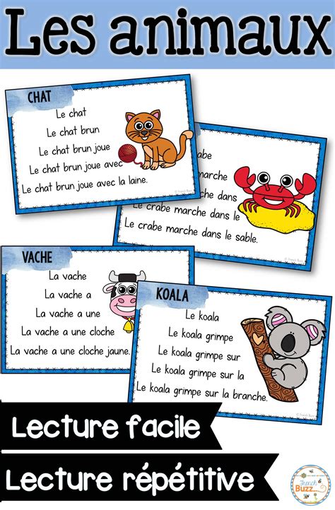 Lecture facile - Les animaux - French text on animals | Teaching french ...