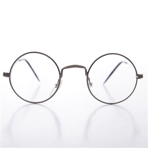 Round Glass Lens John Lennon Style 1990s Eyeglasses Ghandi Eyeglasses Glass Museum Lens