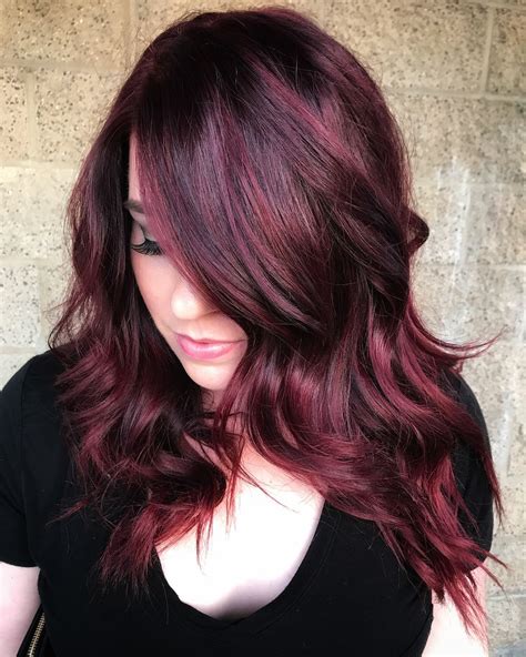 Fall Brings Ravishing Red Colors 🍁 Brittni Rocking The Dark Cherry Red Hair Redhead Redhair
